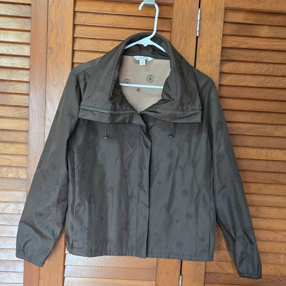 Madison Hill Women's Bomber Jacket Dark Olive Green Size Medium